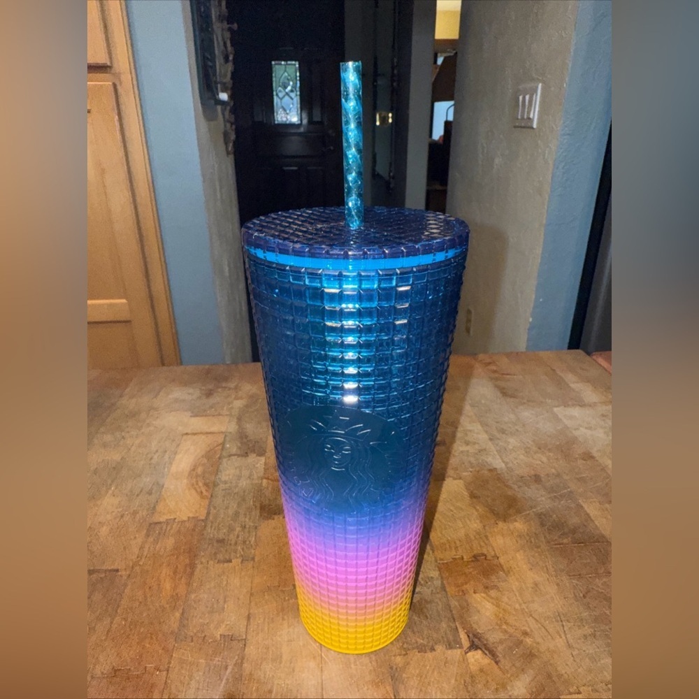 Starbucks Blue and Yellow Gradient Tumbler